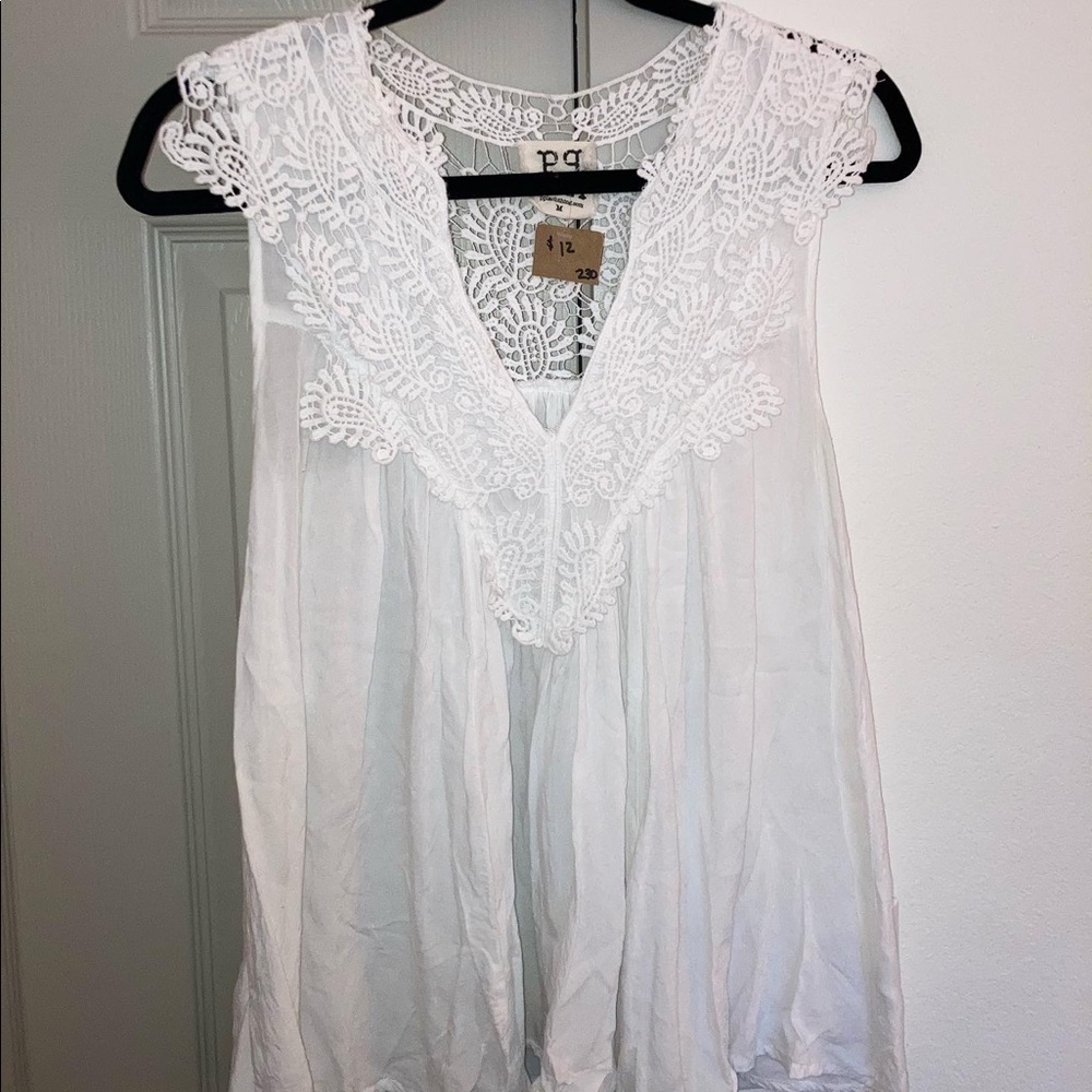 PPLA White tank top
